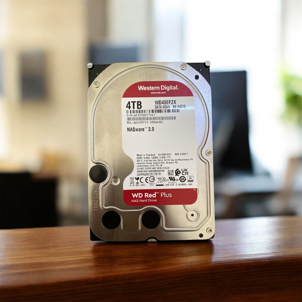 ฮาร์ดดิสก์ มือสอง Harddisk 4 TB Western  ฮาร์ดดิสก์ WD RED PLUS 4TB สีแดง
