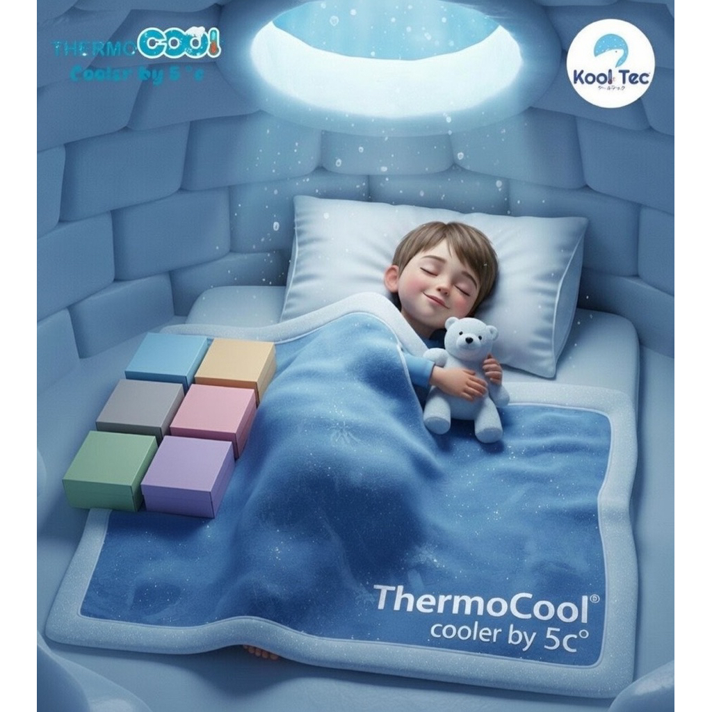 Kooltec®️ ผ้าปูที่นอนเย็น/ ผ้าห่มนาโน🌐Thermocool®️นิ่มลื่นเย็นลดอุณหภูมิได้ถึง 5C' Technology Nano จากญี่ปุ่น 🇯🇵 ❄️