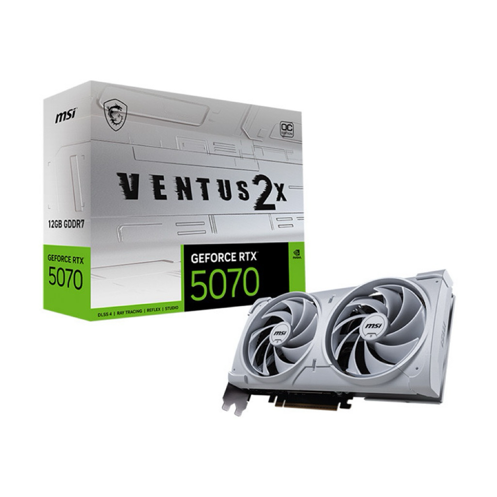 VGA MSI RTX5070 VENTUS 2X OC WHITE 12GB (การ์ดจอมือสอง)