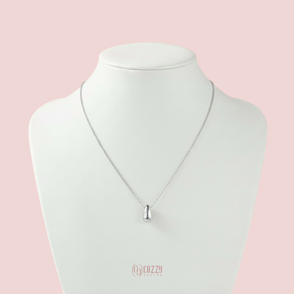 CozzySayido สร้อยคอรูปทรงหยดน้ำ ขนาดกำลังดี น่ารัก ใส่ได้ทุกวัน ไม่ก่อให้เกิดการแพ้