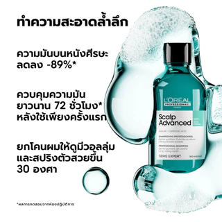 L'Oreal Professionnel Scalp Advanced Anti-oiliness Shampoo แชมพูขจัดความมันบนหนังศีรษะ 500ml