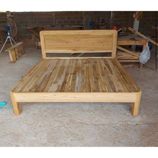 เตียงไม้สักโมเดิร์น หัวทึบ จัดส่งฟรี❌ ยกเว้นภาคใต้มีค่าจัดส่…