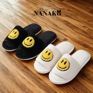 NANAKO สลิปเปอร์ รองเท้าใส่ในบ้าน รองเท้าหน้ายิ้ม รองเท้าแตะ ใส่ในบ้าน slipper ใส่ในห้อง รองเท้าแตะ