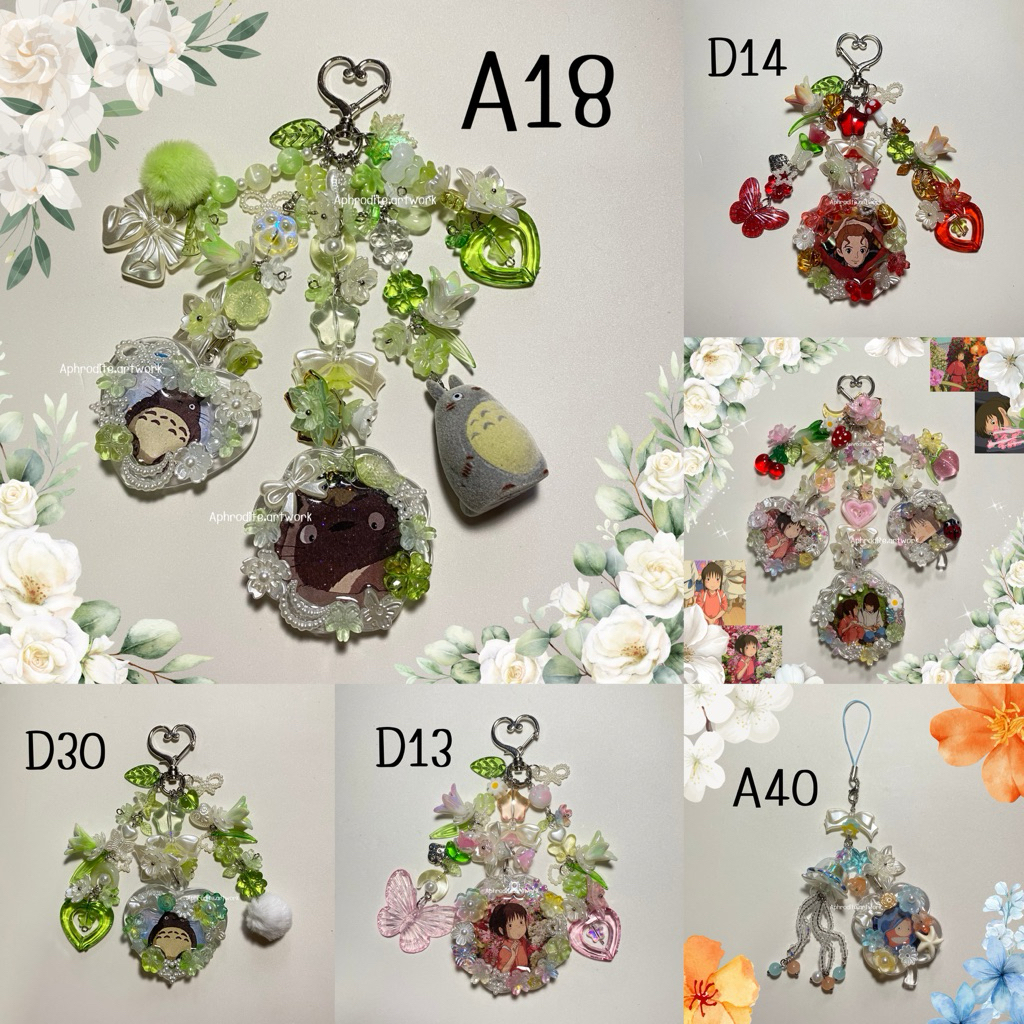 ♡ พวงกุญแจ Ghibli ♡ Kiki แมว Jiji Totoro Catbus spirites away งานแฮนด์เมด พวงกุญแจห้อยกระเป๋า ponyo 