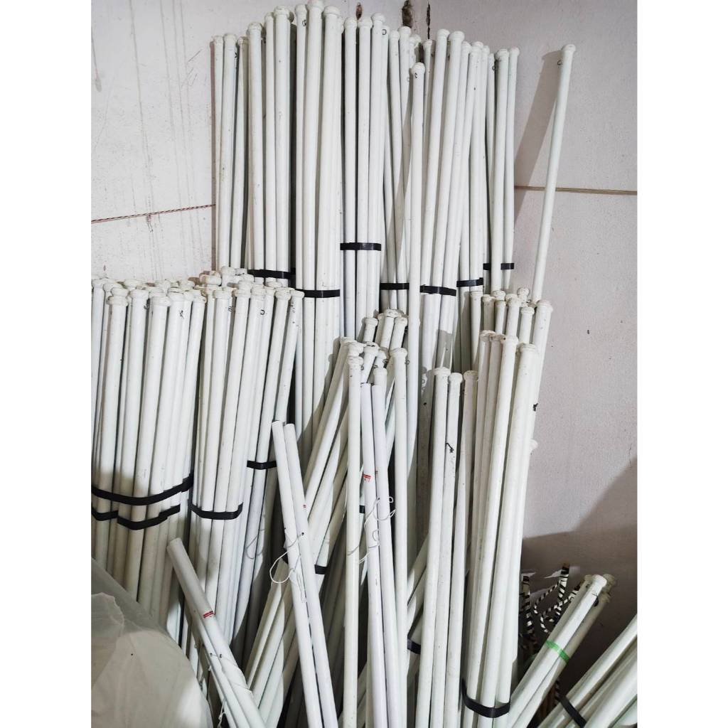 เสาธง เสาธงไม้ เสาธงชาติ ขนาด สูง 1.5เมตร 2 เมตร แถม ขอเกี่ยวธง ไม้หนา สีขาวขาว  เสาธง ลูกเสือ