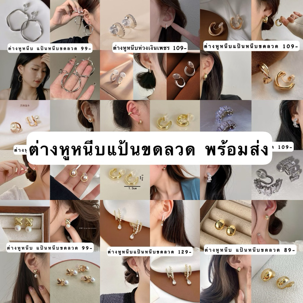 ต่างหูหนีบ(แป้นหนีบขดลวด)