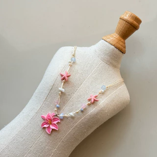 Sebofficial | สร้อยคอเชือกเทียน สร้อยใส่ไปทะเล สร้อยคอจี้เปลือกหอย ลูกปัด หินธรรมชาติ