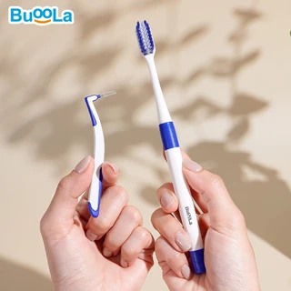 Buoola แปรงสีฟันสำหรับคนจัดฟัน+แปรงขัดซอกฟัน 10 ชิ้น ขนแปรงนุ่ม ไม่บาดเหงือก