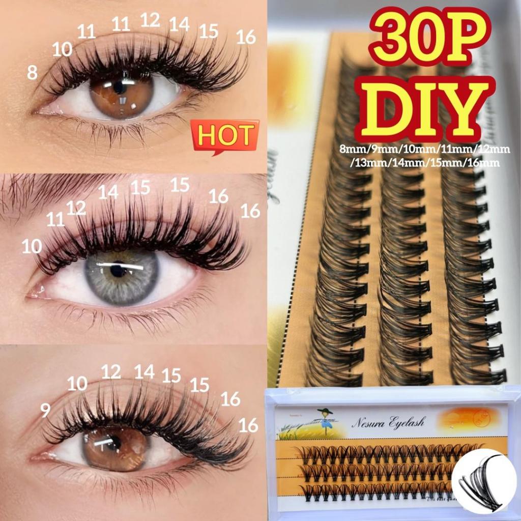 30minute Shipping ขนตาปลอม 3D/40D ขนาด 8-16mm ขนตาปลอมธรรมชาติ ขนตาปลอมการ์ตูนหนาและเป็นธรรมชาติ