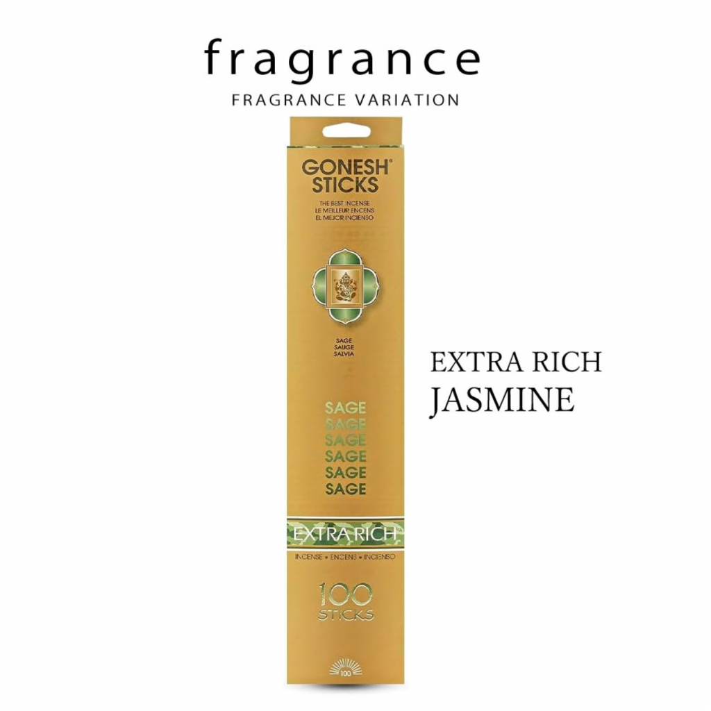 ธูปหอม กลิ่นเสจ สมุนไพร GONESH Extra Rich Sage อโรม่า สปา ผ่อนคลาย แท้ ญี่ปุ่น 100ก้าน T604