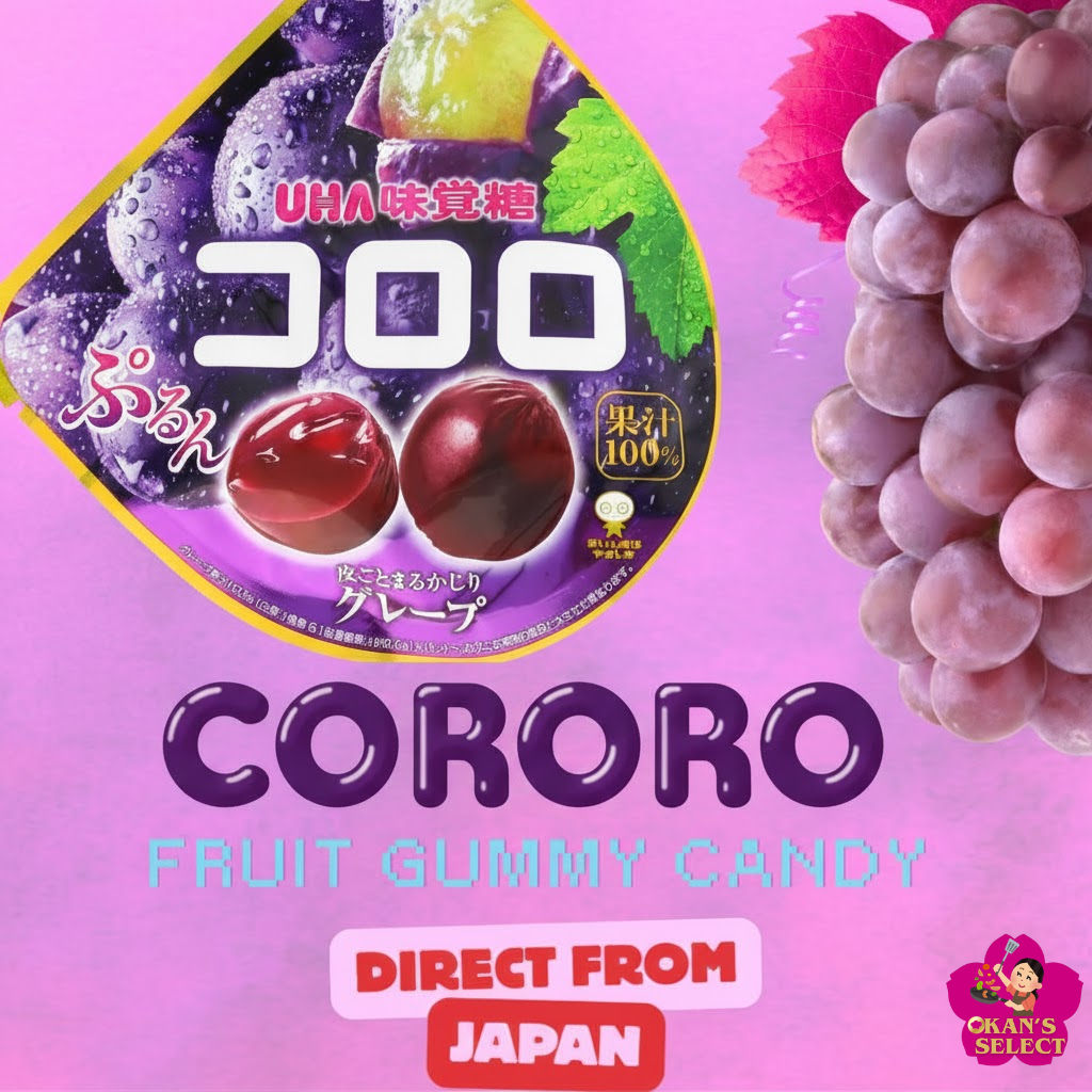 UHA Cororo Gummy Candy Flavor Grape - Juicy, Collagen-Wrapped Japanese Gummy – Fresh Stock