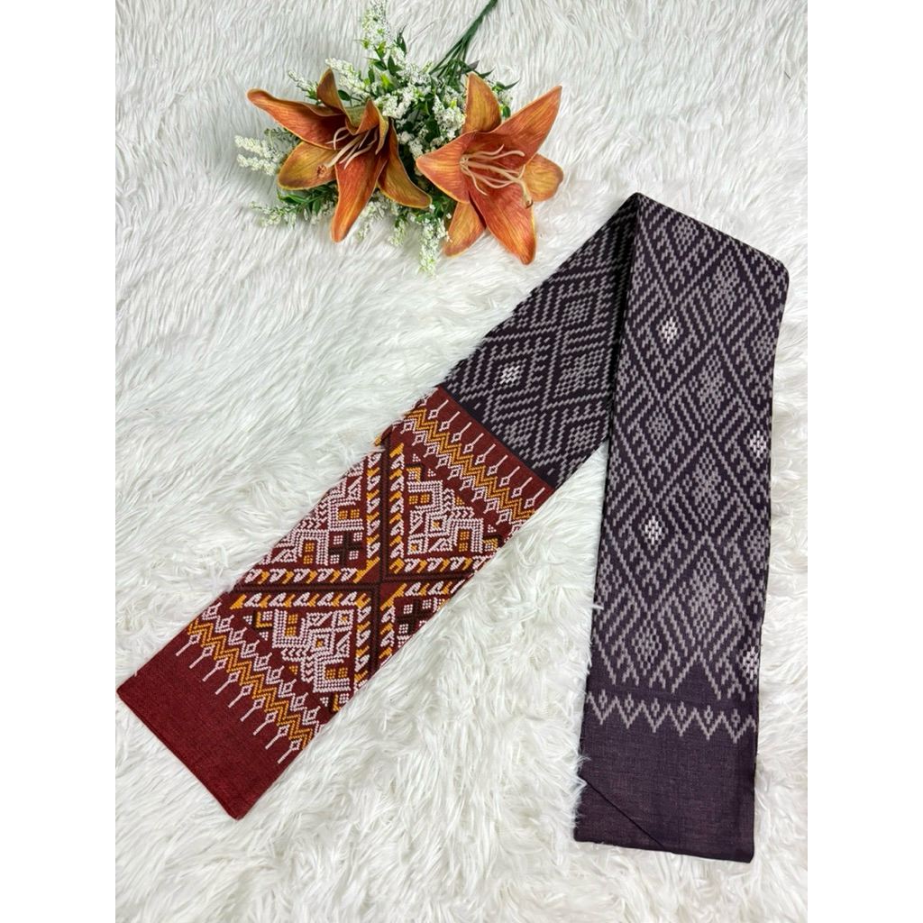 สไบผ้าฝ้ายหมักโคลน ลายสวยๆ