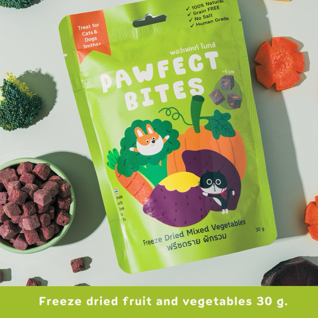 Duo set สูตรแพ้ไก่ : ซื้อคู่ถูกกว่าเดิม ฟรีซดรายปลากะพงและผักผลไม้ ขนมสำหรับสุนัขและแมว - รูปที่ 4