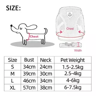 PETStar1🥇สายรัดสุนัขและแมว🥇 สวมใส่ง่าย ป้องกันการสูญหาย สายรัดแมว สายรัดสุนัข S-XL