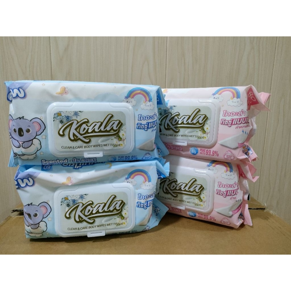 ทิชชู่เปียก koala โคอะล่า 80เเผ่น (ยกลังบรรจุ 24 ชิ้น)
