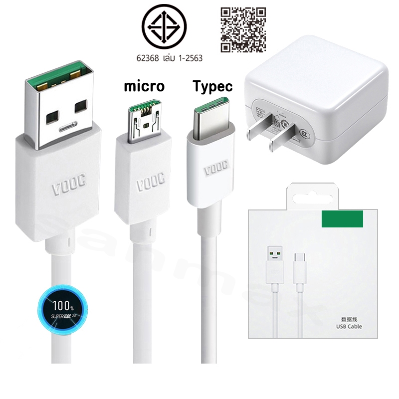 sanmax สายชาร์จ typec 20w 35w 65w หัวชาร์จ oppo 20w fastcharging สำหรับ oppo realme reno oneplus รับประกัน1ปี