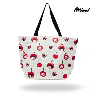 Mimi กระเป๋า Cherry Bag ทรงสี่เหลี่ยม เบจ A9YEBE