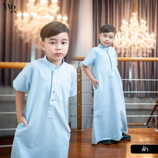 โต๊ปเด็กแขนสั้น เนื้อผ้าดีใส่สบาย ใส่ออกงานสำคัญต่างๆดูดีและลงตัว BA60วาริสมุสลิม