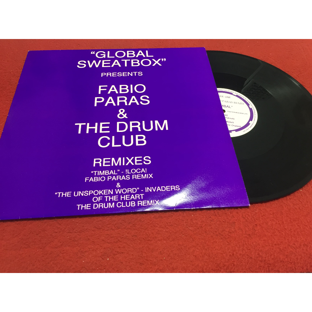 Global Sweatbox Presents Fabio Paras & The Drum Club Remixes ขนาด 12 นิ้ว LP ร้าน PinHaiMusic B86