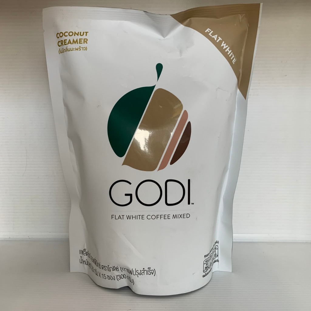 กาแฟแฟล็ตไวท์ คอฟฟี่มิกซ์ ตราโกดีซ์ GODI FLAT WHITE COFFEE MIXED 20กรัมX15ซอง=300กรัม