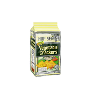 ฮับเส็ง ขนมปังกรอบโรยด้วยผัก 330 กรัม / Hup Seng Vegetable Cracker 330g.