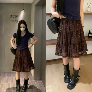 Somedays | 🐰Hana Skirts กระโปรงPokadot ดีไซน์พส.เกาหลีญี่ปุ่นมาก ผ้าใส่สบายไม่ต้องรีด