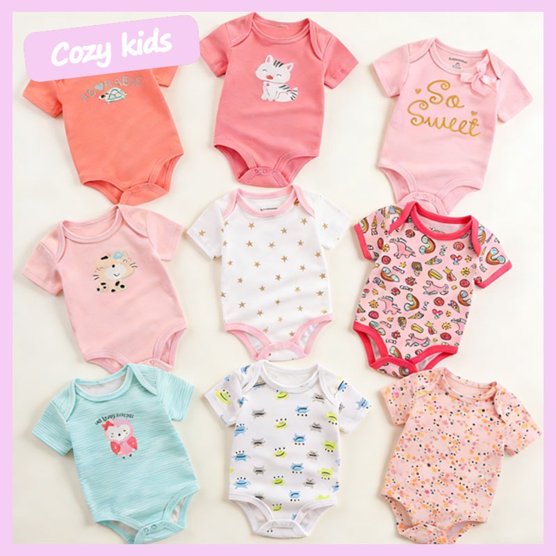 (พร้อมส่ง) เสื้อผ้าเด็กทารก ชุดนอนเด็กแ ชุดเด็ก ชุดบอดี้สูทขาเว้าเด็กลายสัตว์น่ารัก ผ้าฝ้าย100% สำหรับเด็ก