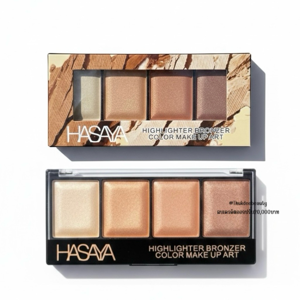 พาเลท ไฮไลท์หน้าเงา บลัชออน Anylady​ Highlight 4 เฉดสี หน้าฉ่ำวาว เนื้อชิ​มเมอร์​วิ้งค์ๆ หน้าพุ่ง สี