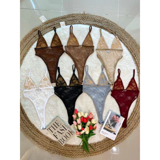MNV STUDIO bodysuit สายเดี่ยวเว้าเอวสูง ปังไม่ไหวจ้า แซ่บ สุด ลุคนี้ ปังแน่นอน แบบใหม่สับๆๆจ้า ลูกไม้นิ่ม ติดอะไหล่LB