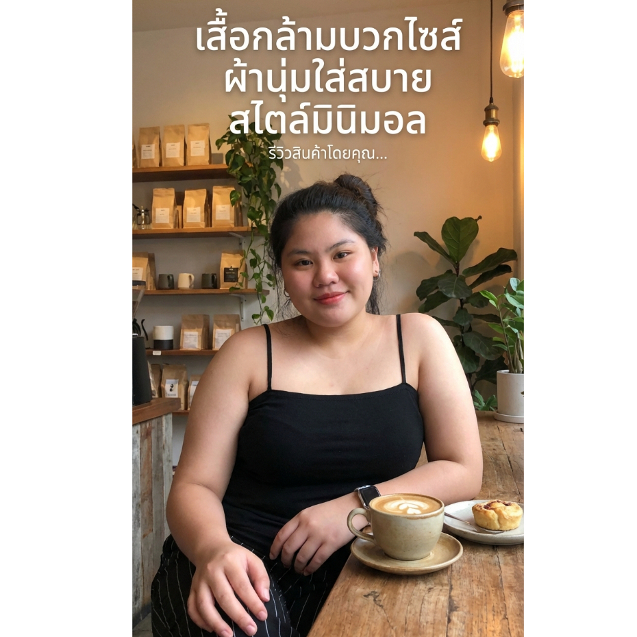 🔥( ตัดเต็ม ไซส์ XXL )🔥สายเดี่ยวสาวอวบ พลัสไซส์ สายเดี่ยวคอตรงเต็มตัว CHOTYSHOP  BAX.C เสื้อผ้าคนอ้วน