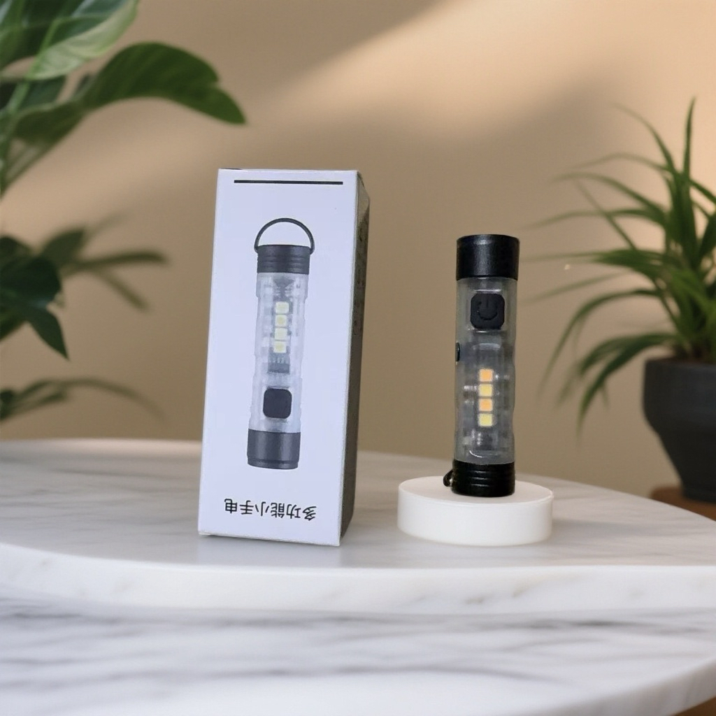 ไฟฉายขนาดเล็กพกพาได้1ชิ้นฝาครอบกุญแจกลางแจ้งไฟ LED โดยรอบทนทานต่อการใช้งานได้นาน5050ฉุกเฉิน ขนาดเล็ก - รูปที่ 3