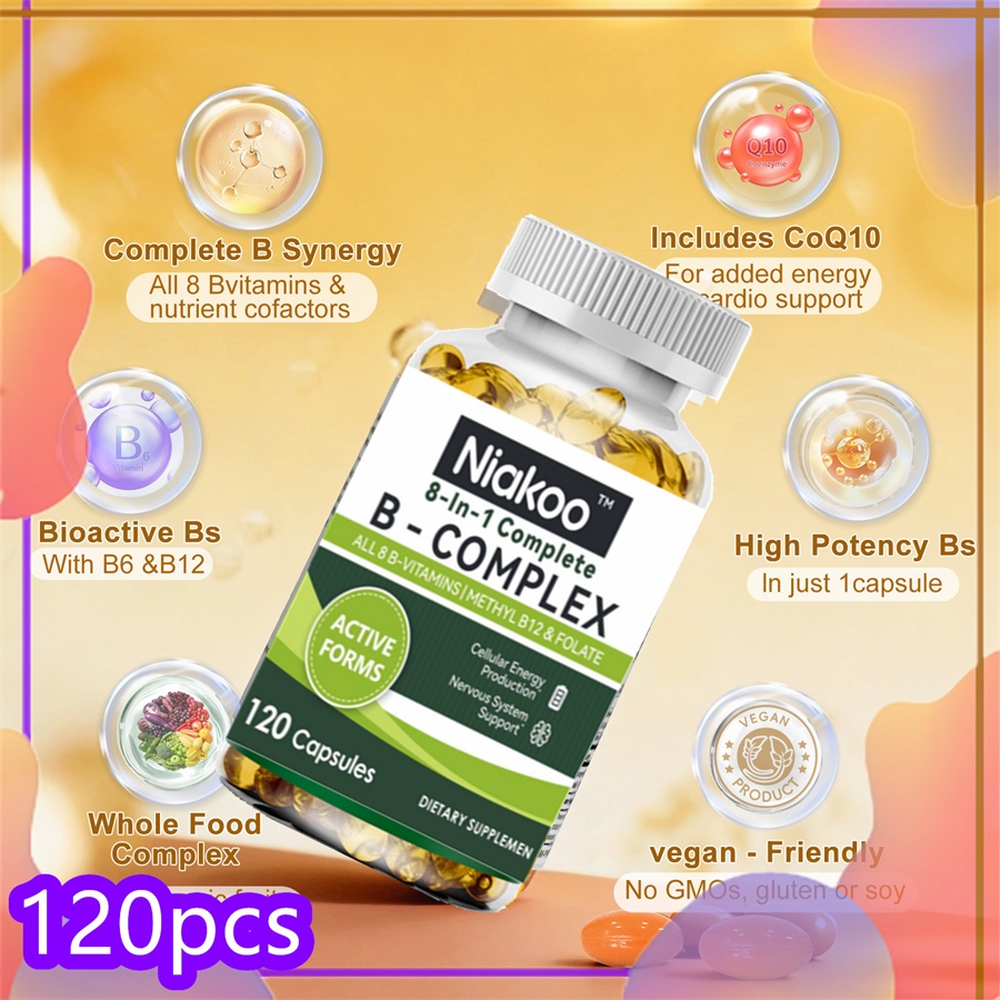Methylated B Complex Vitamins, B12, Folate, Biotin with Natural Vitamin C, E, Choline & Inositol