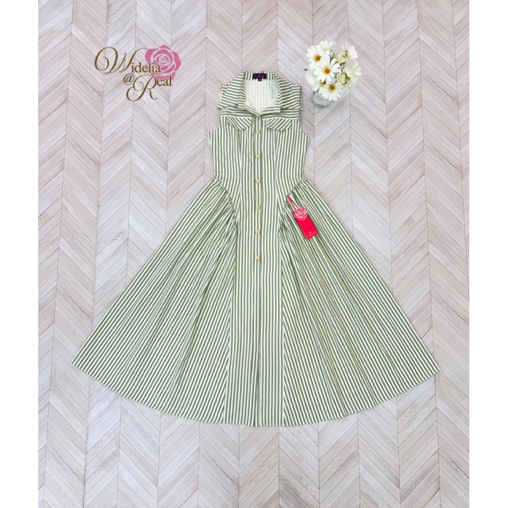 [Widelia @ Real] เดรสแขนกุดตัวยาวสวย คอปกเชิ๊ต อกแต่งกระเป๋าหลอก ด้านหน้าแต่งกระดุมเรียงเป็นแนวสวย - รูปที่ 4