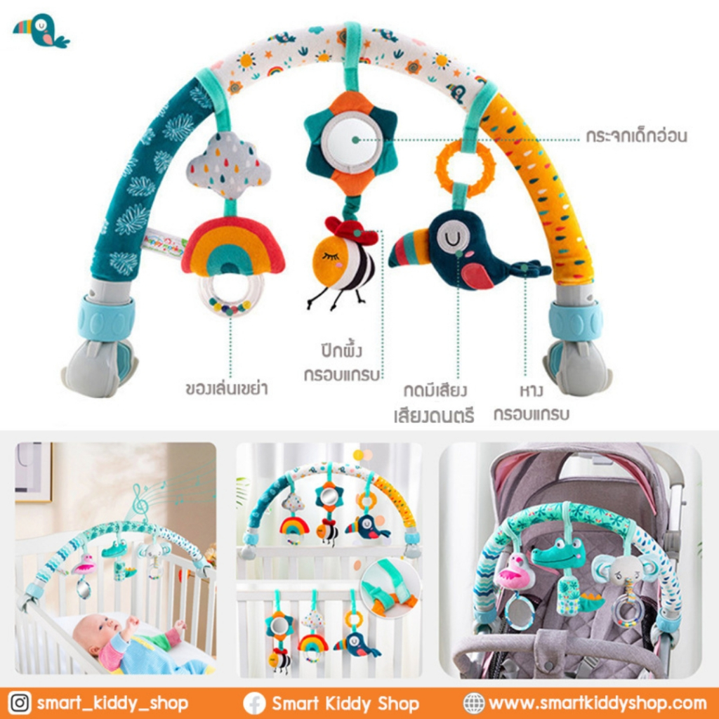 Smart kiddy shop โมบายติดรถเข็น คาร์ซีท โมบายติดเปล : Sky ( ของเล่นเด็กอ่อน ของเล่นเสริมพัฒนาการ )