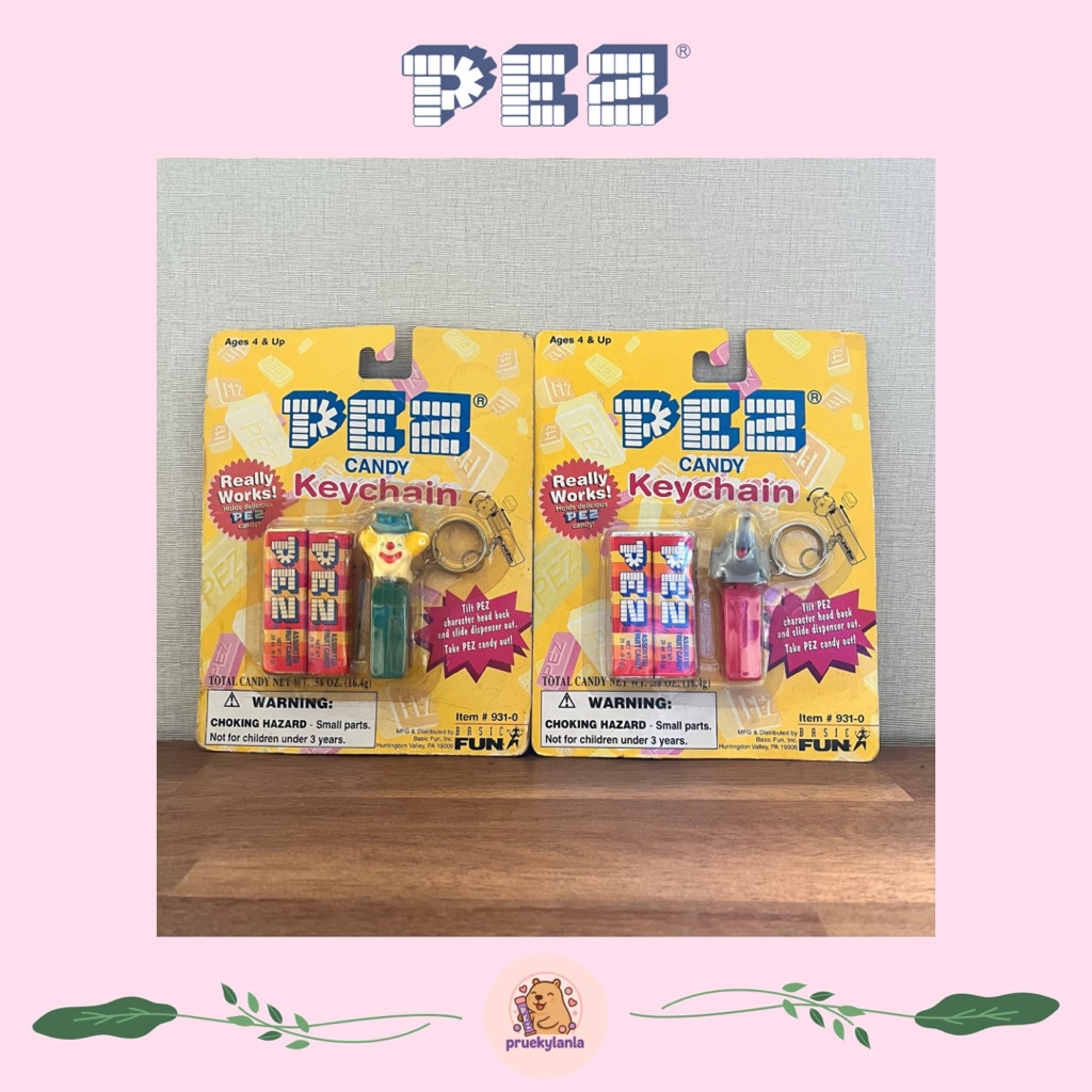 Pez (เพซ) Candy Keychain สินค้าจากอเมริกา🇺🇸 ลูกอมการ์ตูนหัวโต รสผลไม้ 🍭 ‼️สินค้าเก่าออกมานานหลายปี ล
