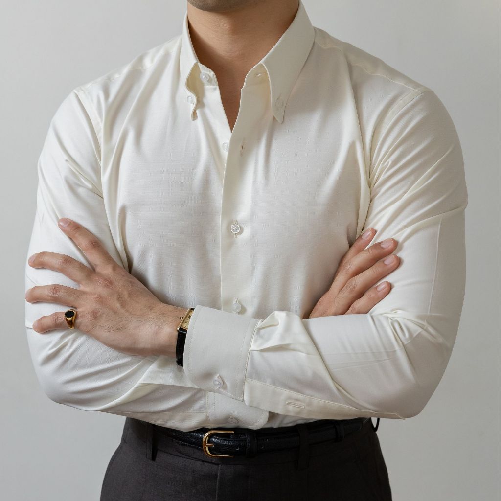 Thepatterns.co - S06 Oxford Button Down Shirt เสื้อเชิ้ตผ้าOxford สีพื้น สไตล์คลาสสิค (2สี)