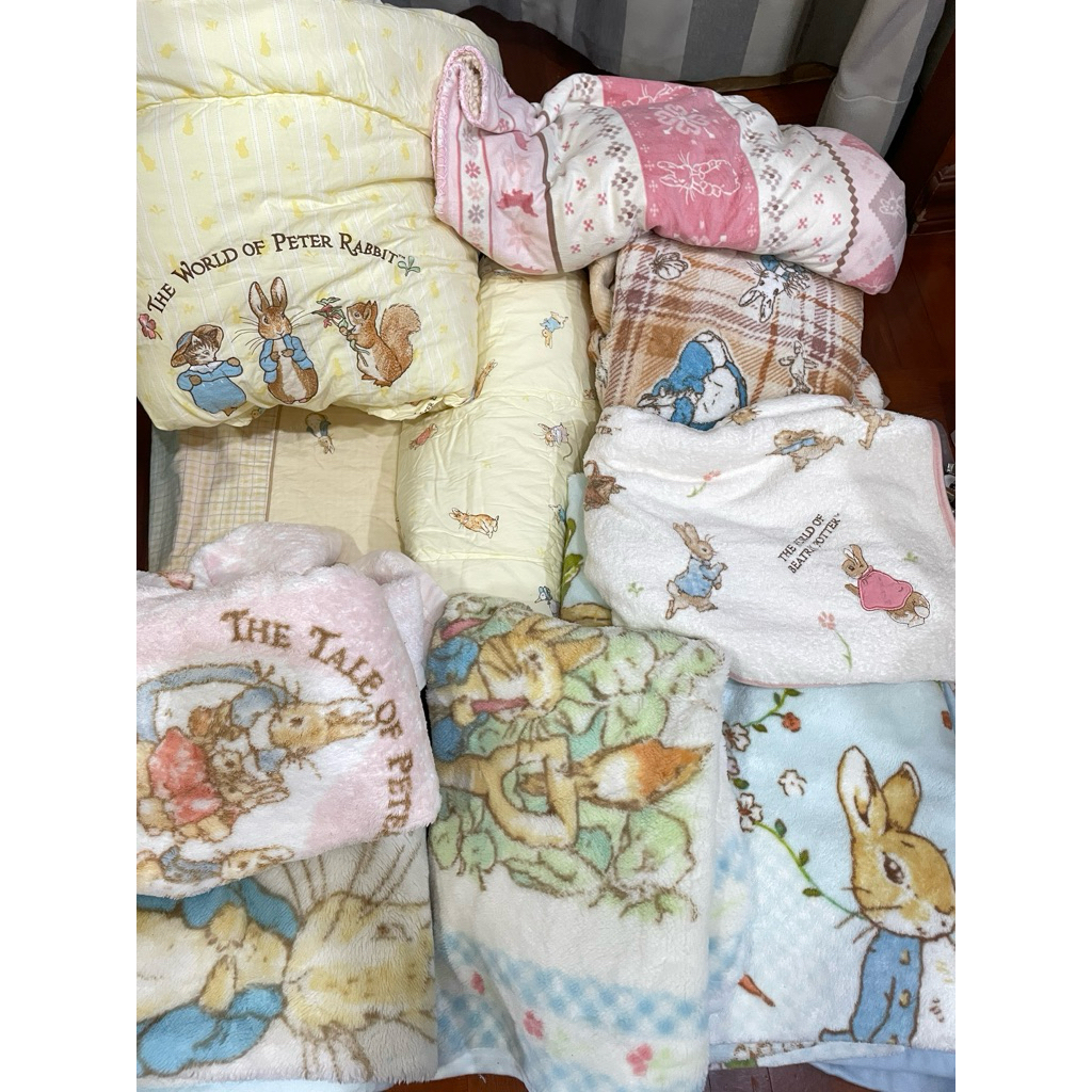 Peter Rabbit ผ้าห่ม ปลอกผ้าห่ม เบาะ รองนอน ผ้าขนหนู กระต่าย ปีเตอร์แรบบิท งานลิขสิทธิ์ แท้