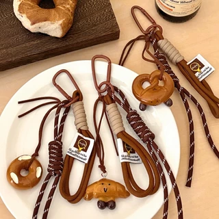 พวงกุญแจ🍞 ขนมปังฝรั่งเศสน่ารัก🥐 ความน่าสนใจตลก🍩 วันเด็ก ของขวัญ ของปัจฉิม พวงกุญแจขนมปังปิ้ง จี้ห้อยกระเป๋าใส่เหรียญ
