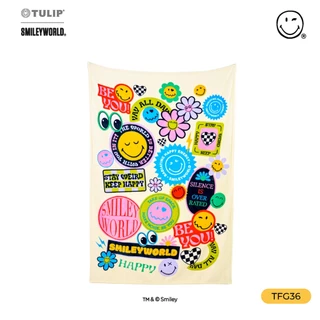 TULIP Fleece SmileyWorld ผ้าห่มขนแกะเทียม TFG36 สไมลีย์เวิลด์ ลิขสิทธิ์แท้ ผ้าห่มฟลีซ หนานุ่ม Smiley World