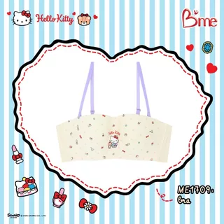 B'me เสื้อชั้นในมีโครงถอดสาย level 1 ฟองบาง รุ่น ME1709 (Hello Kitty) สีดำ ครีม ชมพูอ่อน (เข้าคู่รุ่นME6514, ME6710) M.1