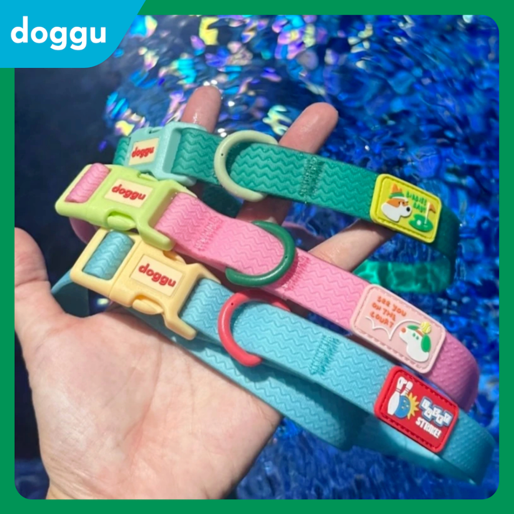 [พร้อมส่ง] DOGGU ปลอกคอ สายจูง กันน้ำ 100% แห้งไว หมาเล็ก หมาใหญ่ใส่ได้ รุ่น Sport Club