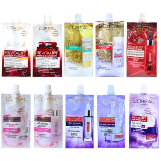 (ซอง) ลอรีอัล รีไวทัลลิฟท์/ไกลโคลิค/ยูวี ครีมซอง L'Oreal Cream (ครีมบำรุงผิวหน้า/กันแดด/เซรั่ม)