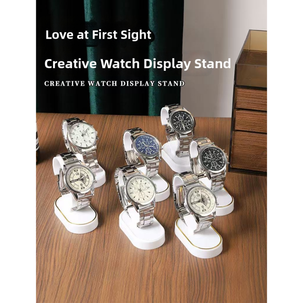 แท่นวางนาฬิกาพลาสติกใส ชั้นวางนาฬิกา สร้อยข้อมือโปร่งใสกําไลข้อมือนาฬิกาผู้ถือขาตั้ง 7.5*4*8CM