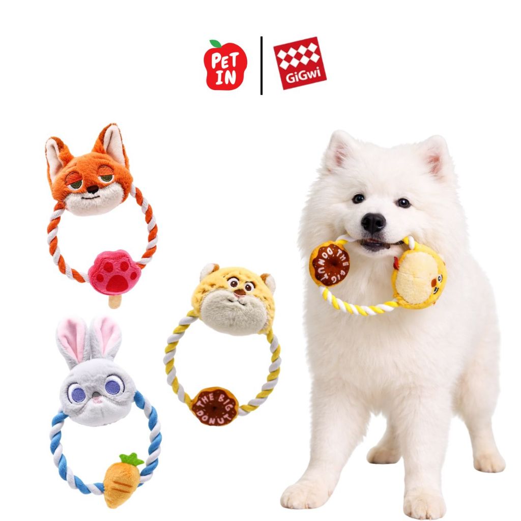 GiGwi ของเล่นสุนัข มีเสียง ช่วยขัดฟัน ทนกัด ลิขสิทธ์แท้ Zootopia