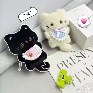 ของติดกุญแจรูปแมวน้อยสิงคโปร์ ตาโต น่ารัก ตุ๊กตาหมวกผ้า plush น่ารัก