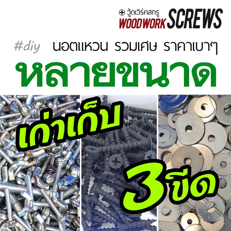 2-3 ขีด แหวน นอต สกรู คละขนาด เกรดC งานเก่าเก็บ สำหรับงาน DIY ทั่วไป ติดสนิมไม่เกิน 10% ขนาดปนๆ กัน