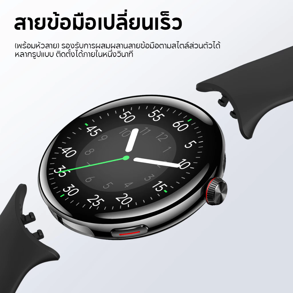 【ใหม่】Aolon Mars R4 สมาร์ทวอทช์ 31ก smartwatch หน้าจอ 3D นาฬิกา 1.43'' AMOLED นาฬิกาสมาร์ทวอทช์ AGPS นาฬิกาสุขภาพ thumbnail 7