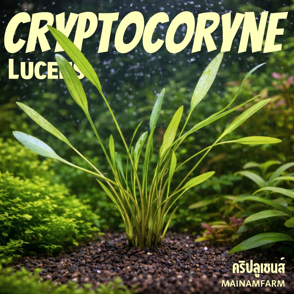 คริปลูเซนส์ ไม่ต้องการ co2 - Cryptocoryne lucens ต้นไม้น้ำ