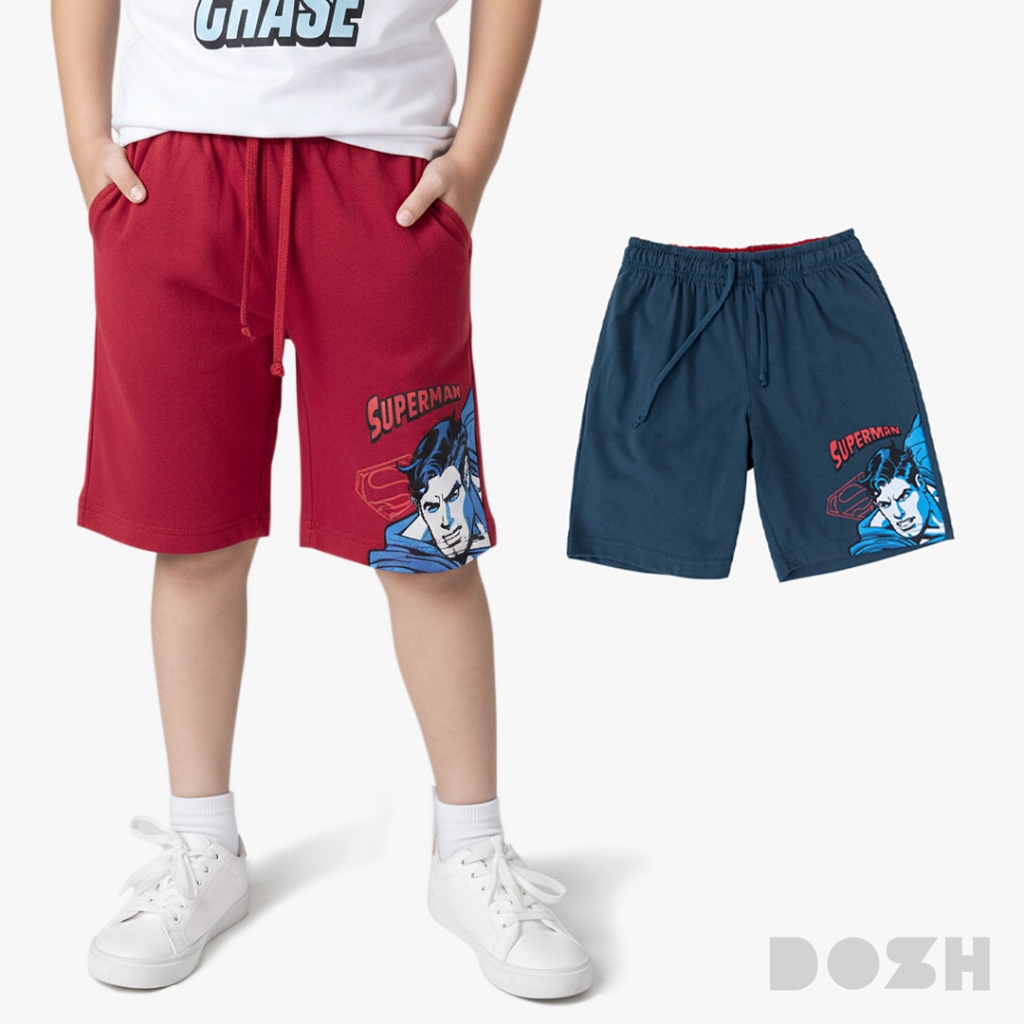 DOSH-UT BOY'S SHORTS SUPERMAN กางเกงขาสั้นเด็กชาย 2สี (แดง-กรม) FLSBS5001 (4-10)