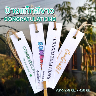 ป้ายแท็ก Tag สีขาว ขั้นต่ำ 10 ใบ ขนาด 2x9 ซม./ 4*6 ซม.  ปัจฉ…